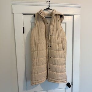 Women's Cream Puffer Vest